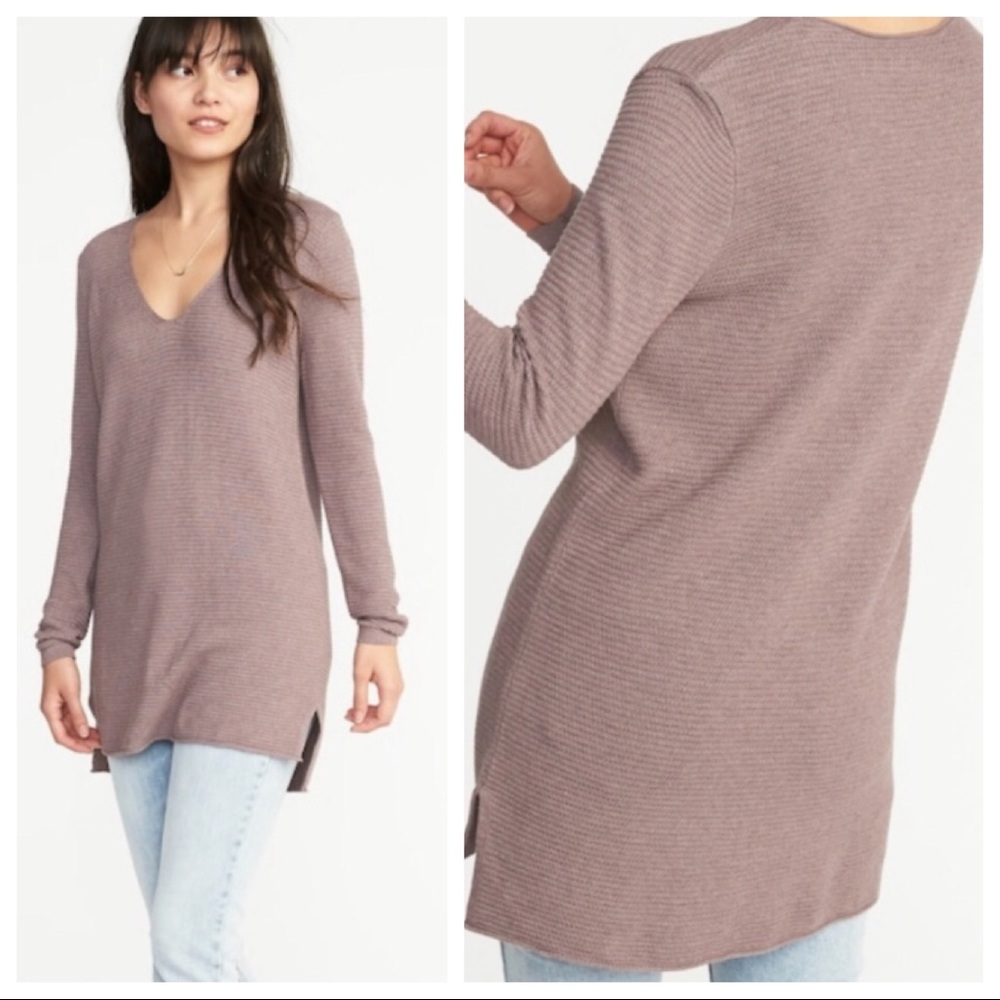 Old Navy Mauve Purple V-neck Tunic Pullover Soft